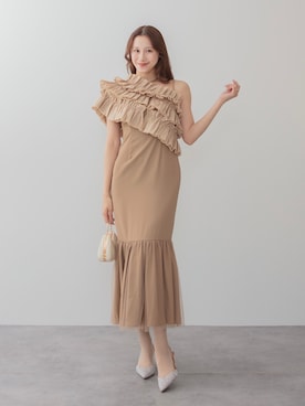 「アイテム（ドレス）」を使った、Lejaさん（レディース・168cm）の冬コーディネート