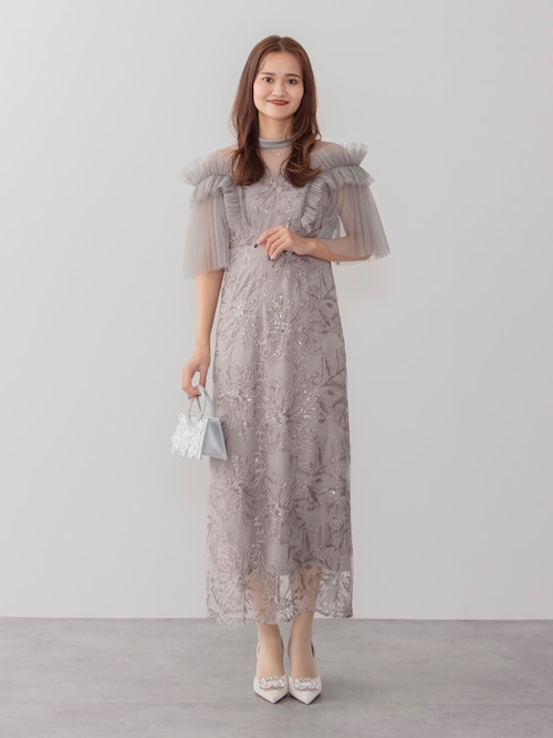 Leja（レジャ）の「【LEJA】チュールフリルショルダーシアーIライン