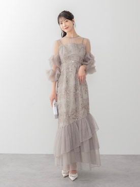 「アイテム（ドレス）」を使った、Lejaさん（レディース・164cm）の秋コーディネート