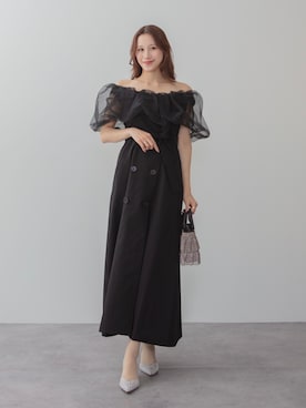 「アイテム（ドレス）」を使った、Lejaさん（レディース・168cm）の冬コーディネート