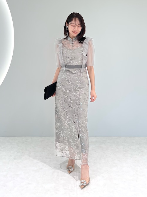 セール】【LEJA】フラワースパンコールシアーフリルIライン