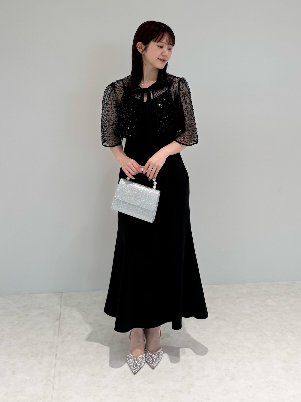 【LEJA】スパンコールビジューボレロマーメイドドレスワンピース2点セット Leja（レジャ）の「【LEJA】スパンコールビジューボレロ