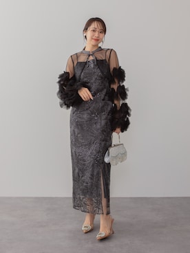 「アイテム（ドレス）」を使った、Lejaさん（レディース・158cm）の秋コーディネート