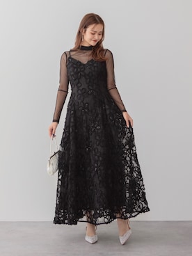 「アイテム（ドレス）」を使った、Lejaさん（レディース・163cm）の秋コーディネート