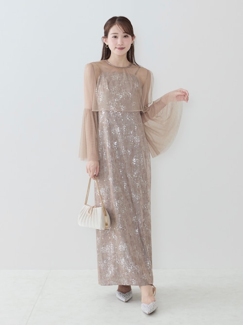 セール】【LEJA】シアーチュールベルスリーブペイントIライン