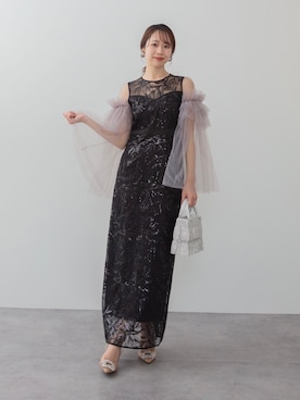 「アイテム（ドレス）」を使った、Lejaさん（レディース・158cm）の冬コーディネート