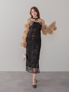 「アイテム（ドレス）」を使った、Lejaさん（レディース・168cm）の秋コーディネート