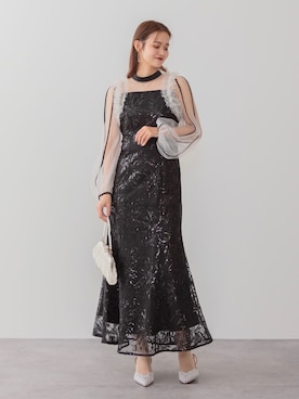 「アイテム（ドレス）」を使った、Lejaさん（レディース・163cm）の秋コーディネート