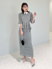 Leja（レジャ）の「【LEJA】ペプラムスパンコールグリッターI