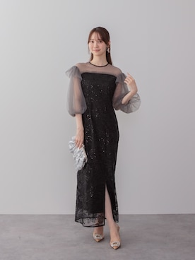 「アイテム（ドレス）」を使った、Lejaさん（レディース・160cm）の秋コーディネート