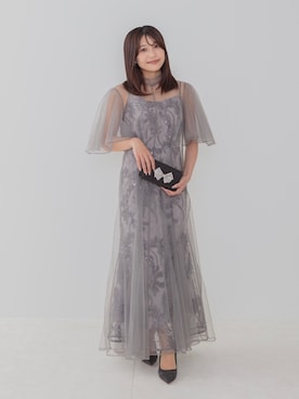 「アイテム（ドレス、グレー系）」を使った、Lejaさん（レディース・151cm）の夏コーディネート