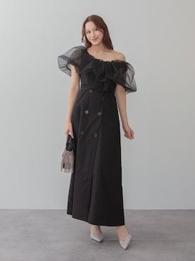 「アイテム（ドレス）」を使った、Lejaさん（レディース・168cm）の冬コーディネート