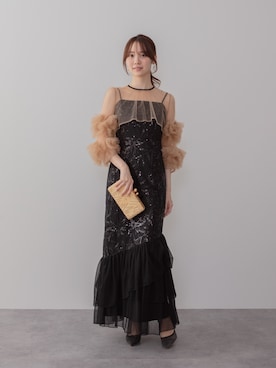 「アイテム（ドレス）」を使った、Lejaさん（レディース・160cm）の秋コーディネート