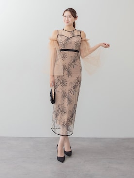 「アイテム（ドレス）」を使った、Lejaさん（レディース・168cm）の冬コーディネート