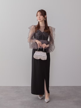 「アイテム（ドレス）」を使った、Lejaさん（レディース・160cm）の秋コーディネート