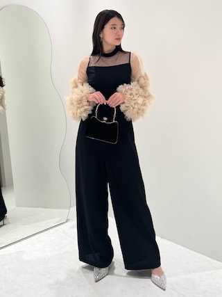 【LEJA】ボリュームチュールスリーブオールインワンパンツドレス 2点セット Leja（レジャ）の「【LEJA】ボリュームチュールスリーブオールインワン