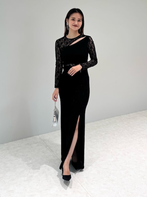 Lejaアシンメトリー ワンピースドレス 結婚式 パーティー Leja（レジャ） ドレス 「LEJA」3WAYフラワーチュールアシンメトリーI