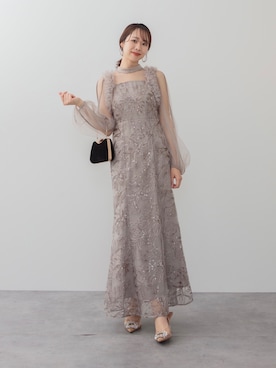 「アイテム（ドレス）」を使った、Lejaさん（レディース・158cm）の冬コーディネート