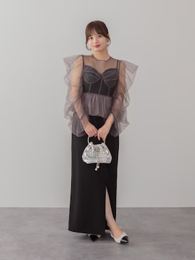 「アイテム（ドレス）」を使った、Lejaさん（レディース・155cm）の秋コーディネート