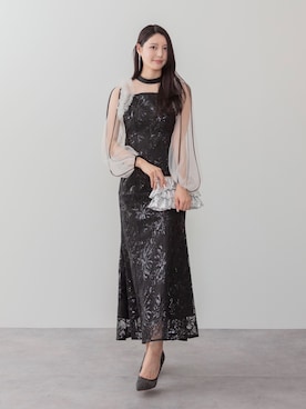 「アイテム（ドレス）」を使った、Lejaさん（レディース・163cm）の秋コーディネート