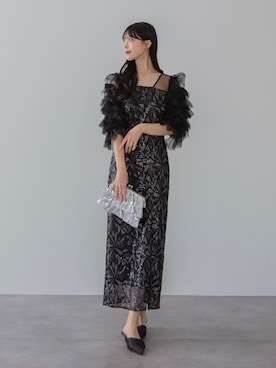 「アイテム（ドレス）」を使った、Lejaさん（レディース・164cm）の冬コーディネート