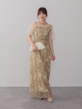 「アイテム（ドレス）」を使った、Lejaさん（レディース・155cm）の秋コーディネート