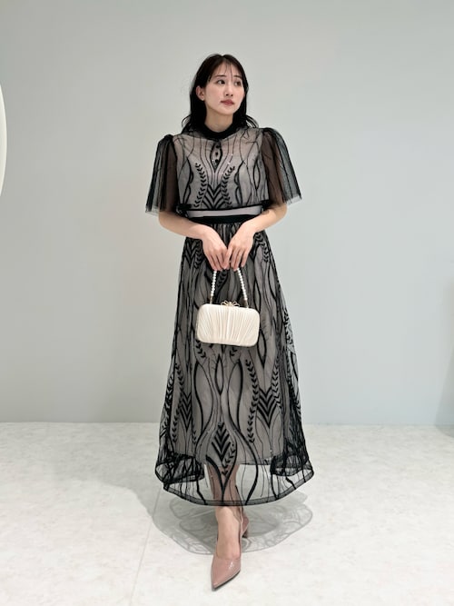 Leja（レジャ） ドレス 「LEJA」ボレロ付きレース刺繍プチハイネック