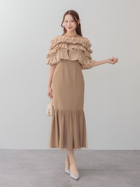 「アイテム（ドレス）」を使った、Lejaさん（レディース・168cm）の冬コーディネート