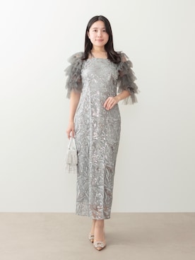 「アイテム（ドレス）」を使った、Lejaさん（レディース・158cm）の冬コーディネート