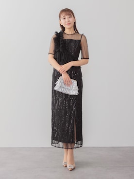 「アイテム（ドレス）」を使った、Lejaさん（レディース・165cm）の冬コーディネート