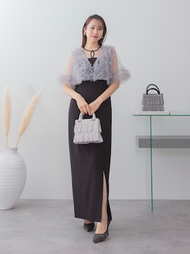 「アイテム（ドレス）」を使った、Lejaさん（レディース・158cm）の冬コーディネート