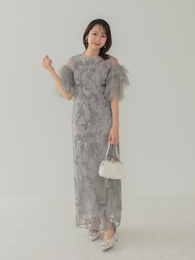 「アイテム（ドレス、グレー系）」を使った、Lejaさん（レディース・158cm）の夏コーディネート