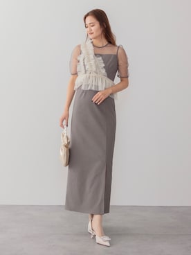 「アイテム（ドレス）」を使った、Lejaさん（レディース・163cm）の冬コーディネート