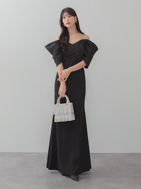 「アイテム（ドレス）」を使った、Lejaさん（レディース・164cm）の冬コーディネート