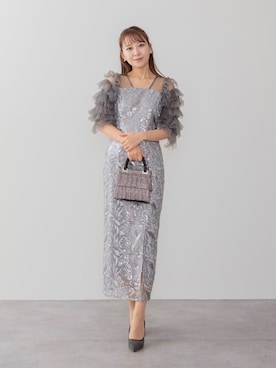 「アイテム（ドレス）」を使った、Lejaさん（レディース・165cm）の冬コーディネート