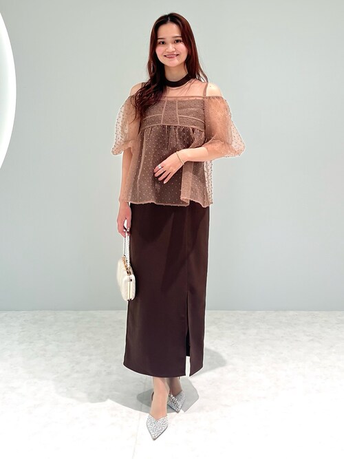 セール】【LEJA】レースドットビスチェセットアップIラインドレス