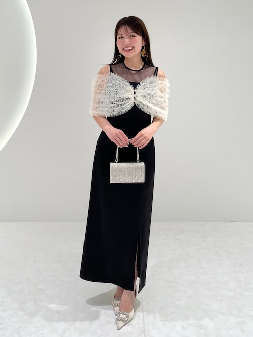 セール】【LEJA】チュールフリルビスチェIラインドレス