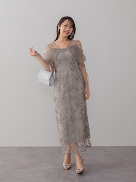 「アイテム（ドレス）」を使った、Lejaさん（レディース・158cm）の秋コーディネート