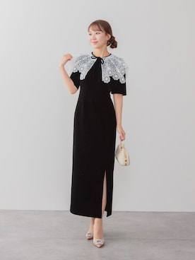 「アイテム（ドレス）」を使った、Lejaさん（レディース・165cm）の秋コーディネート