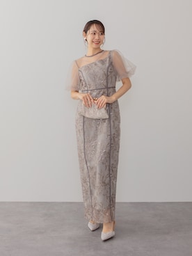 「アイテム（ドレス）」を使った、Lejaさん（レディース・158cm）の秋コーディネート