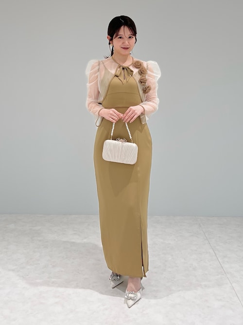 セール】【LEJA】ローズボレロシアースリーブIラインドレス