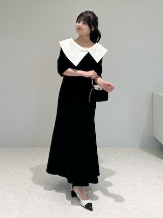 Leja（レジャ）の「【LEJA】配色アシンメトリービッグカラー