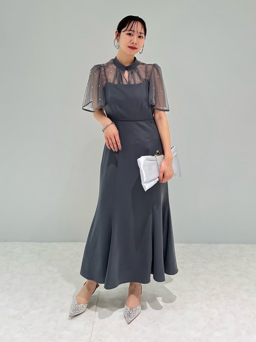 LEJA パールパイピングボレロ2WAYマーメイドドレス M 当日発送】パールパイピングボレロ2WAYマーメイドワンピースドレス