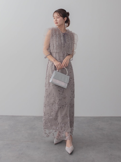 セール】【LEJA】チュールフリルボレロフラワースパンコールIライン