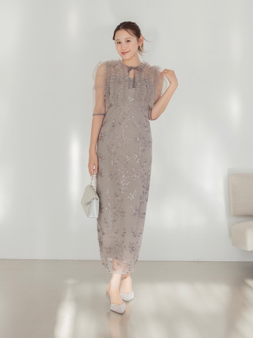 セール】【LEJA】チュールフリルボレロフラワースパンコールIライン