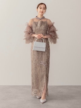 「アイテム（ドレス）」を使った、Lejaさん（レディース・153cm）の冬コーディネート