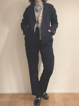 「アイテム（ダウンジャケット/コート）」を使った、シマウマさん（レディース・154cm・40代）の秋コーディネート