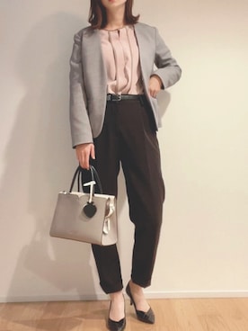 「スーツ」｜シマウマさん（レディース・154cm）の秋コーディネート