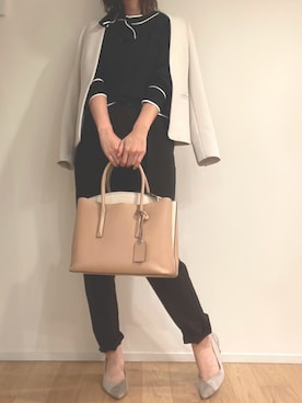 「アイテム（パンプス）」を使った、シマウマさん（レディース・154cm）の秋コーディネート