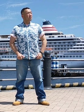 「WIRED（ワイアード）のアイテム」を使った、龍次さん（メンズ・177cm）の夏コーディネート